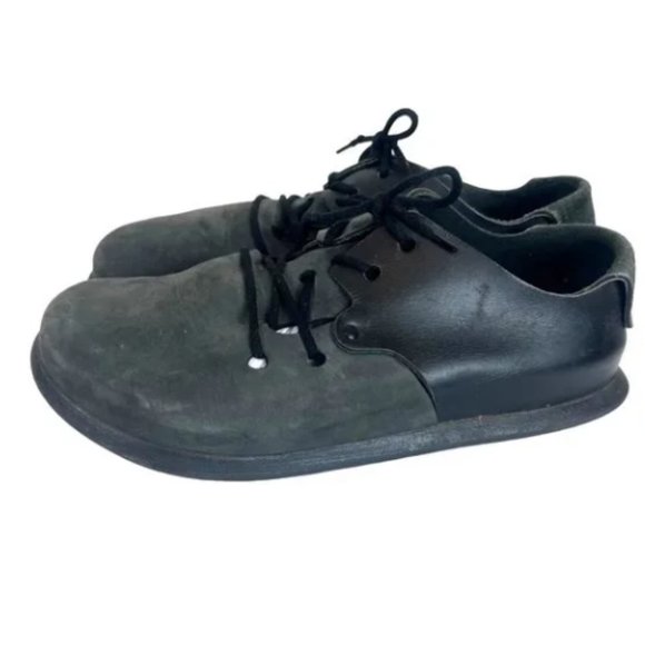 Birkenstock Montana Black & Gray Suede Natural Leather Shoes 11 - N1357 - Picture 4 of 5